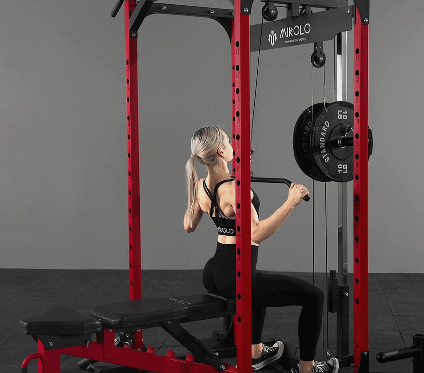 F4 Power Rack with Lat Pull down System