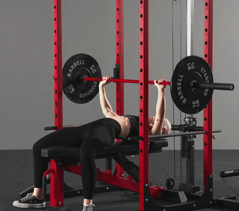 F4 Power Rack with Lat Pull down System